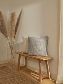 Housse de coussin 45x45 gris clair Indi, 100 % coton, Gris clair, larg. 45 x long. 45 cm