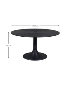 Tavolino da salotto rotondo color nero Hypnotising, Alluminio verniciato, Nero, Ø 77 x Alt. 40 cm