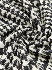 Plaid Glencheck mit Hahnentritt-Muster, Bezug: 85% Baumwolle, 8% Viskose, schwarz weiß, 145 x 220 cm