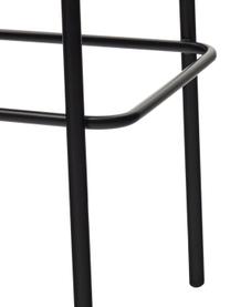 Ženilková barová stolička Eamy, Ženilka béžová, čierna, Š 54 x H 51 cm