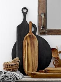 Akazienholz-Schneidebrett Hola, Ø 36 cm, Madera de acacia recubierto, Negro, L 46 x An 36 cm