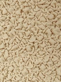 Housse de canapé Roc, 55 % polyester, 35 % coton, 10 % élastomère, Beige, larg. 360 x prof. 180 cm, méridienne à droite