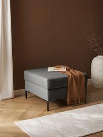 Sofa-Hocker Luna mit Stauraum, Bezug: 100 % Polyester, Oeko-Tex, Gestell: Massives Buchenholz, Schi, Webstoff Anthrazit, Schwarz, B 77 x H 49 cm