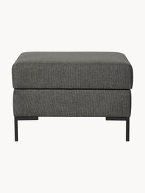 Pouf avec rangement Luna, Tissu anthracite, noir, larg. 77 x haut. 49 cm