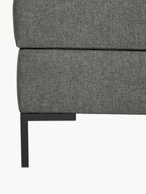 Sofa-Hocker Luna mit Stauraum, Bezug: 100 % Polyester, Oeko-Tex, Gestell: Massives Buchenholz, Schi, Webstoff Anthrazit, Schwarz, B 77 x H 49 cm