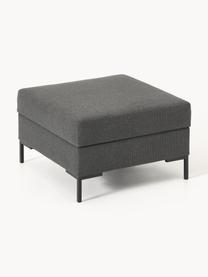 Sofa-Hocker Luna mit Stauraum, Bezug: 100 % Polyester Der strap, Gestell: Massives Buchenholz, Schi, Webstoff Anthrazit, Schwarz, B 77 x H 49 cm