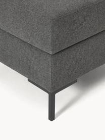 Sofa-Hocker Luna mit Stauraum, Bezug: 100 % Polyester Der strap, Gestell: Massives Buchenholz, Schi, Webstoff Anthrazit, Schwarz, B 77 x H 49 cm