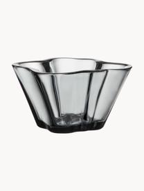 Malá dekorativní mísa Alvar Aalto, Sklo, Tmavě šedá, transparentní, Ø 15 cm, V 8 cm