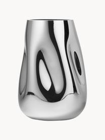 Mundgeblasene Glas-Vase Mirror, Silberfarben, Ø 18 x H 26 cm