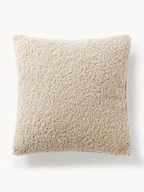 Housse de coussin en tissu peluche Mateo, 100 % polyester (tissu peluche)

Le matériau est certifié STANDARD 100 OEKO-TEX®,
 22.HCN.34554, Beige clair, nougat, larg. 50 x long. 50 cm