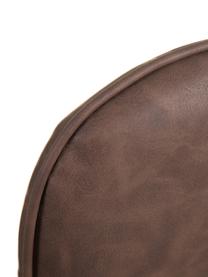 Silla tapizada en cuero sintético Iskia, Tapizado: cuero sintético (95% poli, Estructura: aglomerado, Patas: metal, Marrón, negro, An 54 x F 55 cm
