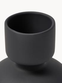 Váza Elta, Kamenina, Černá, Ø 12 cm, V 16 cm