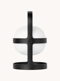 Lámpara solar Soft Spot, portátil, Pantalla: plástico, Estructura: acero con pintura en polv, Cable: plástico, Negro, Ø 12 x Al 19 cm