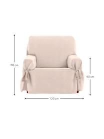Funda de sillón Levante, 65% algodón, 35% poliéster, Beige, An 110 x F 110 cm