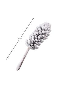 Branche de pin enneigée artificielle, 2 pièces, Plastique, câble métallique, Blanc, long. 81 cm