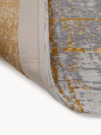 Alfombra de pelo corto diseño Griff, Parte superior: 85% algodón, 15% poliéste, Reverso: mezcla de algodón, recubi, Gris, dorado, blanco, An 170 x L 240 cm (Tamaño M)
