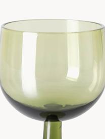 Pohár na víno The Emeralds, 4 ks, Sklo, Olivovozelená, priehľadná, Ø 8 x V 17 cm, 200 ml