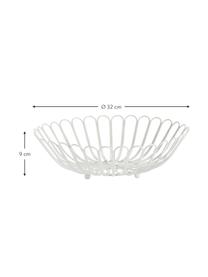 Ronde opbergmand Terli in wit, Gecoat metaal, Wit, Ø 32 x H 9 cm