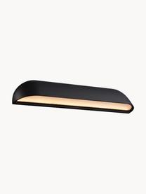 Design LED-Wandleuchte Front, Lampenschirm: Stahl, lackiert, Schwarz, B 36 x H 7 cm