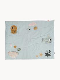 Gewatteerd speeldeken Sea Friends, Bekleding: 100% polyester, Lichtblauw, meerkleurig, B 100 x L 80 cm