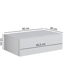 Mesilla de noche de pared Dream, Estructura: aglomerado frustrado, Blanco, An 46 x Al 15 cm