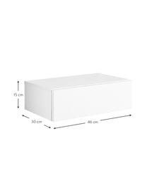 Mesilla de noche de pared Dream, Estructura: aglomerado frustrado, Blanco, An 46 x Al 15 cm