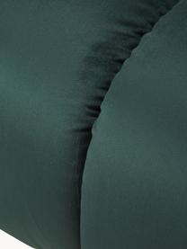 Zamatová pohovka Shel (3-miestna), Zamatová tmavozelená, nohy: čierna, Š 210 x H 95 cm