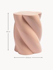 Odkládací stolek Marshmallow, Skleněné vlákno, Světle růžová, Ø 30 cm, V 40 cm
