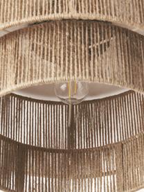 Lampada da soffitto in juta Cecilia, Baldacchino: metallo verniciato a polv, Paralume: juta, metallo, Marrone chiaro, Ø 45 x Alt. 26 cm