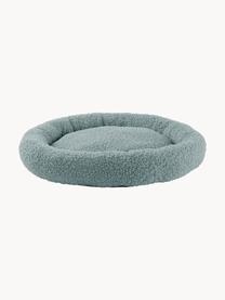 Cama para mascotas de borreguillo Yoshi, Tapizado: tejido bouclé (100% polié, Azul petróleo, Ø 45 x Al 5 cm