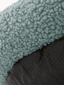Cama para mascotas de borreguillo Yoshi, Tapizado: tejido bouclé (100% polié, Azul petróleo, Ø 45 x Al 5 cm