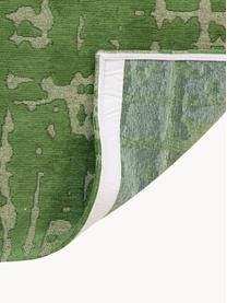 Tappeto con effetto alto-basso Perriers, 100% poliestere, Verde scuro, verde oliva, Larg. 80 x Lung. 150 cm (taglia XS)