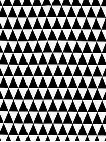 Jednoduše lemovaná utěrka Dreieck, 2 ks, 50 % len, 50 % bavlna, Bílá, černá, Š 50 cm, D 70 cm