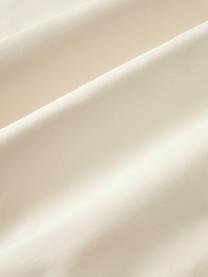 Sábana encimera de satén Carlotta, Blanco, beige claro, Cama 150/160 cm (240 x 280 cm)