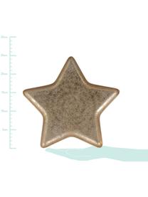 Decoratieve schaal Star, Gecoat aluminium, Mat messingkleurig, 33 x 2 cm