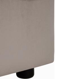 Divano letto 3 posti in velluto  con contenitore Tasha, Rivestimento: velluto (100% poliestere), Struttura: legno di pino massiccio, , Piedini: plastica, Velluto taupe, Larg. 235 x Prof. 100 cm