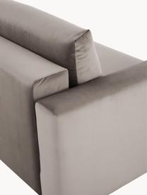 Samt-Schlafsofa Tasha (3-Sitzer) mit Stauraum, Bezug: Samt (100 % Polyester) De, Gestell: Massives Kiefernholz, Spe, Samt Taupe, B 235 x T 100 cm