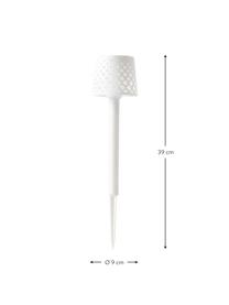 Solar LED padverlichting Gretita met schemersensor, Gerecycleerd plastic afval, Wit, Ø 9 x H 39 cm