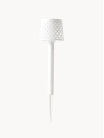 Borne lumineuse LED solaire avec capteur crépusculaire Gretita, Déchets plastiques recyclés, Blanc, Ø 9 x haut. 39 cm