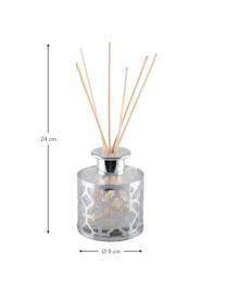 Diffuser Helion (Vanille), Metall, Glas, Duftöl, Stäbchen Holz, Silberfarben, Transparent, Ø 9 x H 24 cm