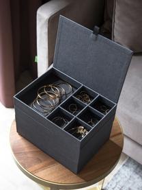 Šperkovnice s magnetickým zavíráním Precious, Pevná lepenka, Antracitová, Š 27 cm, D 19 cm
