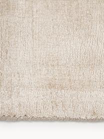 Handgeweven viscose loper Jane, Onderzijde: 100% katoen Het in dit pr, Lichtbeige, B 80 x L 300 cm