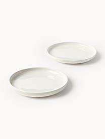 Assiettes à dessert en porcelaine Nessa, 2 pièces, Porcelaine de haute qualité, Blanc cassé, haute brillance, Ø 19 cm
