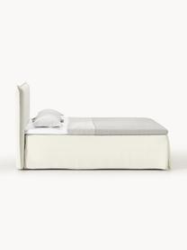 Boxspringbett Viola, Bezug: 54 % Polyester, 36 % Visk, Matratze: 7-Zonen-Taschenfederkern, Füße: Birkenholz Dieses Produkt, Webstoff Off White, B 140 x L 200 cm, Härtegrad H2