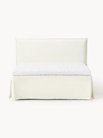 Boxspringbett Viola, Bezug: 54 % Polyester, 36 % Visk, Matratze: 7-Zonen-Taschenfederkern, Füße: Birkenholz Dieses Produkt, Webstoff Off White, B 140 x L 200 cm, Härtegrad H2