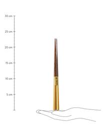 Bacchette di legno Ereganto, 5 paia, Legno, Marrone, dorato, Lung. 23 cm