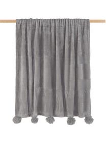 Plaid Bomla, Poliestere, Grigio, Larg. 130 x Lung. 170 cm