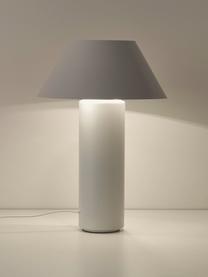 Lampada da tavolo Niko, Paralume: metallo rivestito, Bianco, Ø 35 x Alt. 55 cm