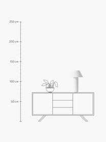 Lámpara de mesa Niko, Pantalla: metal recubierto, Cable: cubierto en tela, Blanco, Ø 35 x Al 55 cm