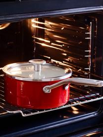 Batteria di pentole da cucina KitchenAid 10 pz, Coperchio: vetro, Rosso, Set di 10 pezzi in varie misure